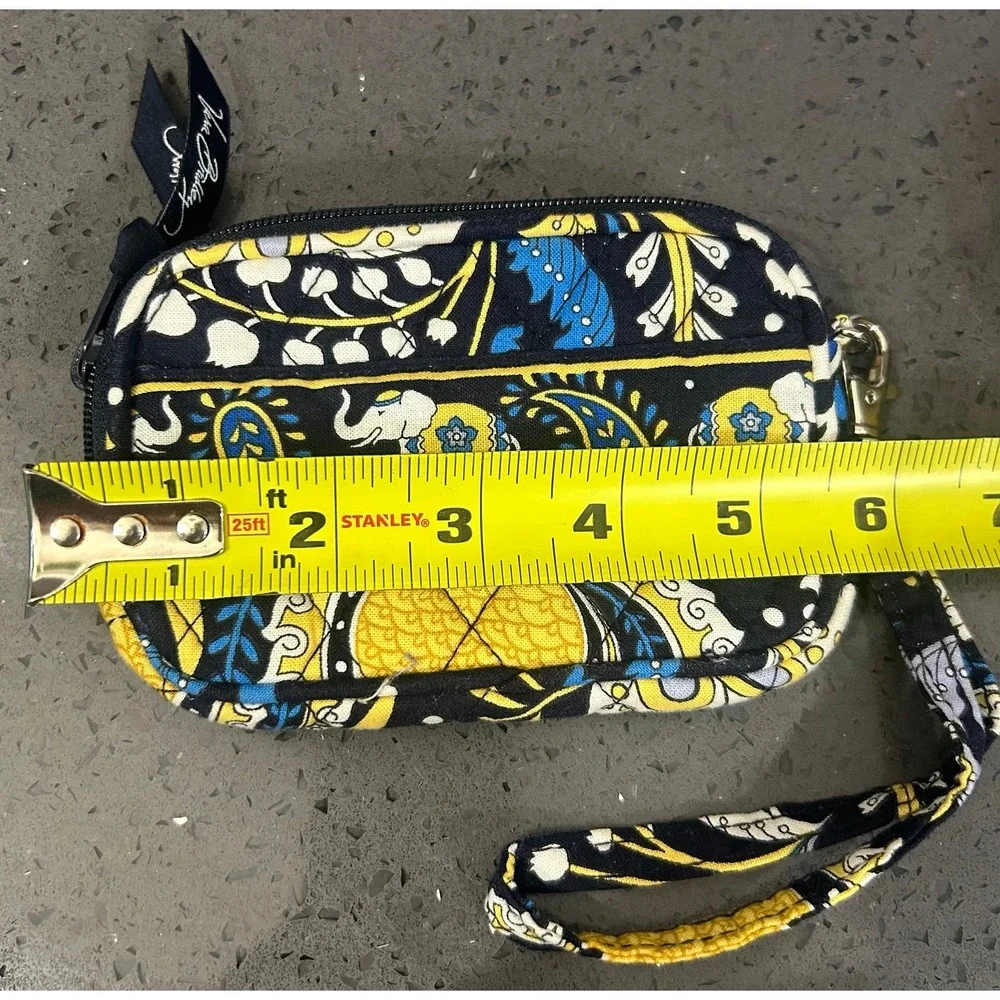 Vera‎ Bradley TECH CASE Wristlet wallet ELLIE BLUE Elephant Paisley 5.25